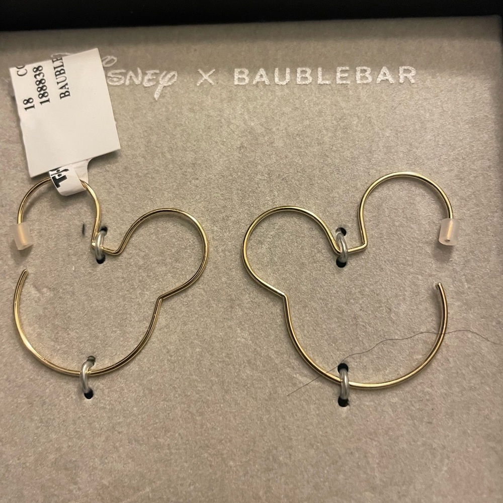 Disney x Baublebar Earrings Simple Hoop Style in Gold
